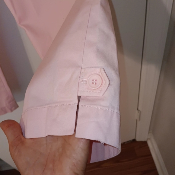 TALBOTS Women's Size 12 Super Crop Pants Pink Twill - Picture 6 of 15